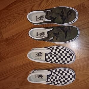Bundle Vans Slip-On Shoes - Camouflage and Checkered